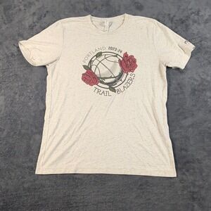 Portland Trailblazers Rose City Thorn T-shirt, Men's L, Beige
